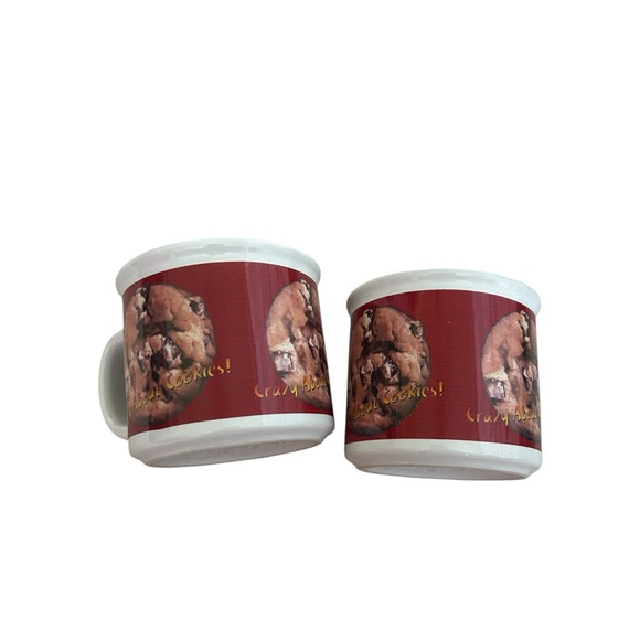 Other - Cookie Graphic Red and White Mug Set of 2